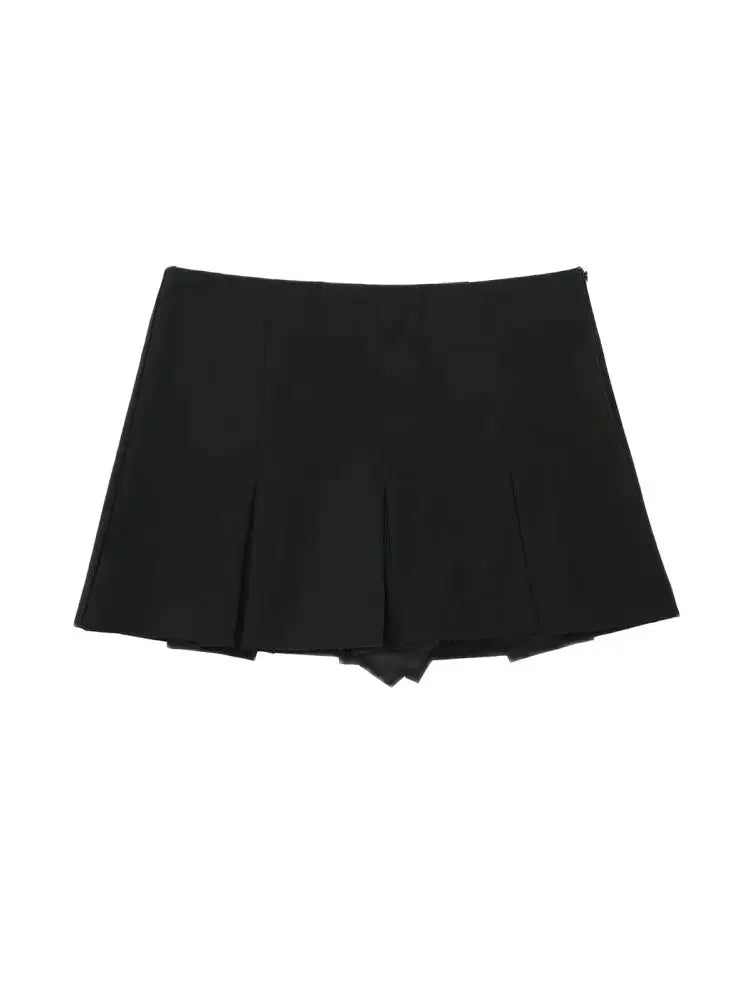 Pleated Short Skirt