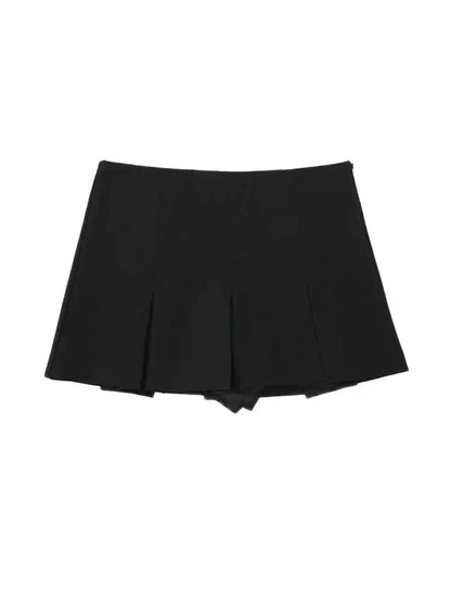 Pleated Short Skirt