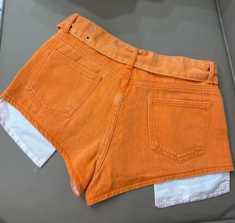 Pantalones cortos de mezclilla de talle alto