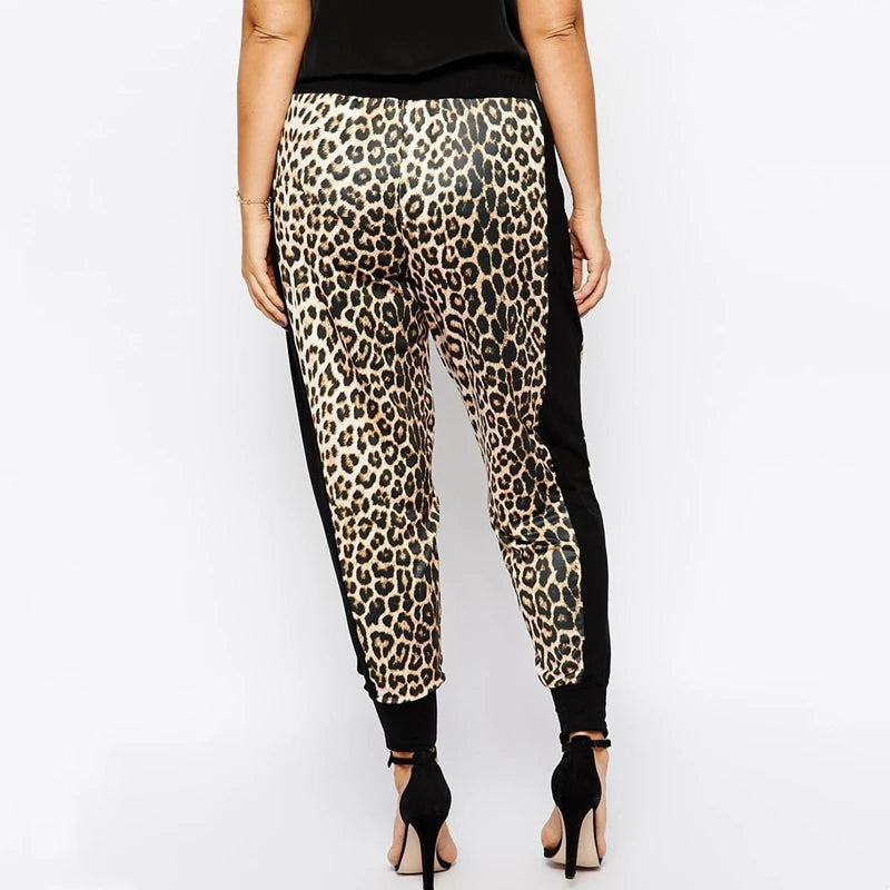 Pleated Causal Leopard Pants