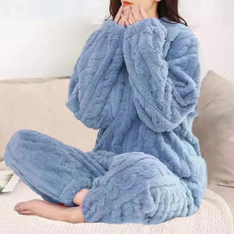 Conjunto de top tipo jersey con cuello redondo y pantalón de cintura elástica holgada a cuadros