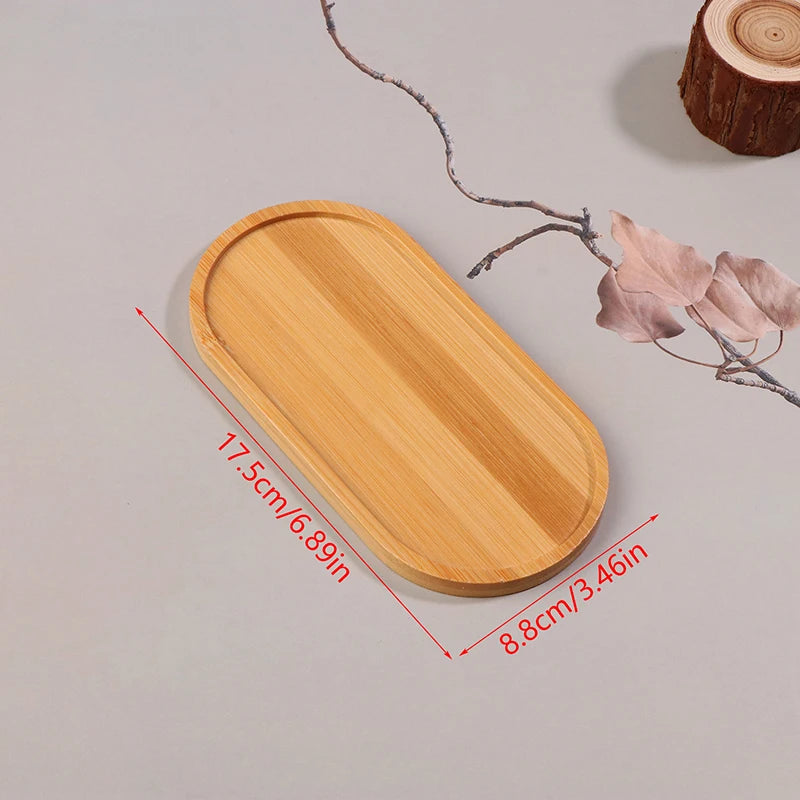 Solid Wood Round Dessert Plate