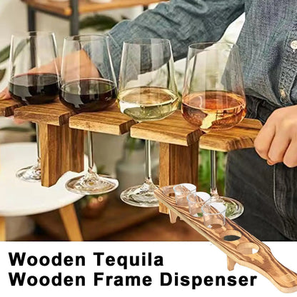Wooden Shot Glass Serving Tray