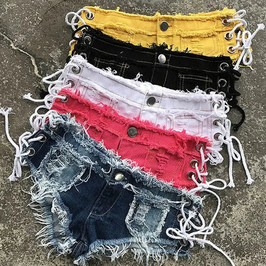 Shorts de mezclilla rasgados