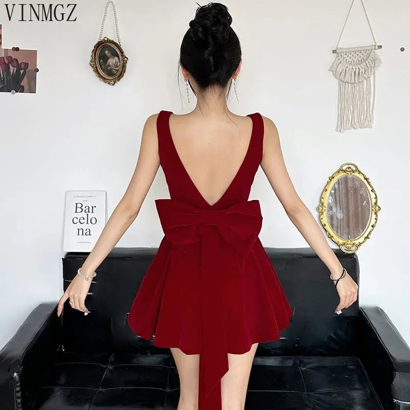 halter bow dress