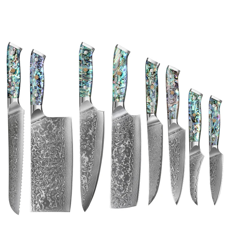 67 Layers Damascus Steel Kitchen Chef Knife Set