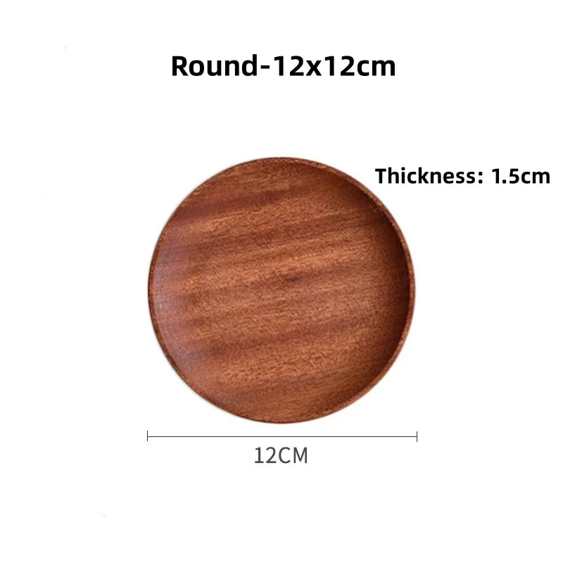 Solid Wood Serving Tray Oval Tea Tray