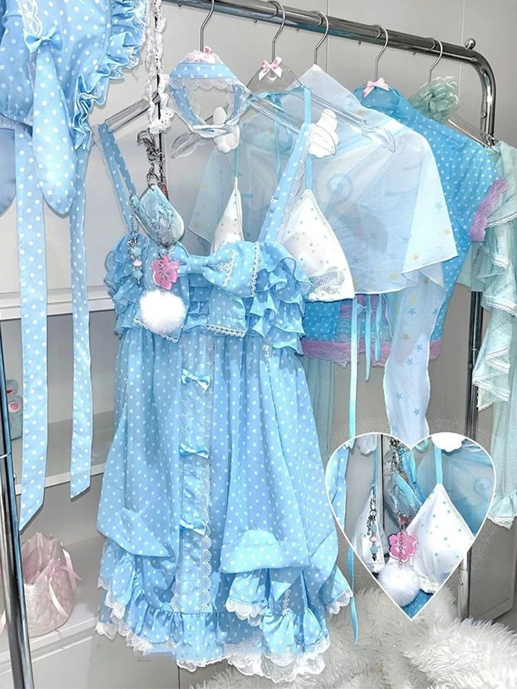 Conjunto de Vestido de Lunares