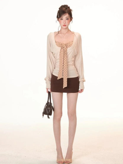 V Neck Backless Tee