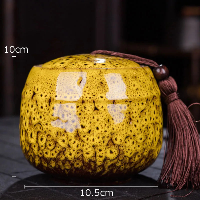 Painted Tea Canister