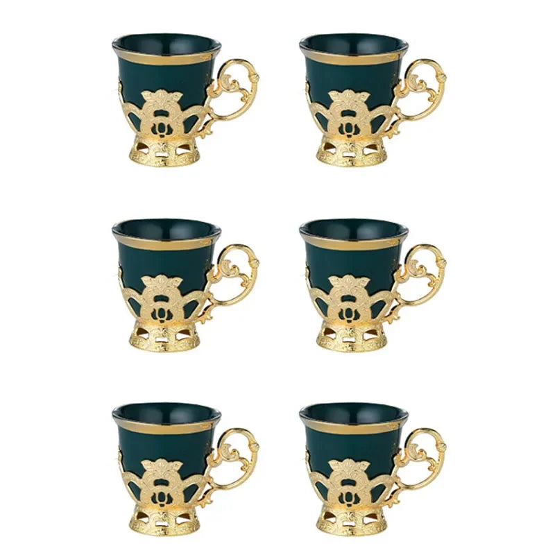 Golden Border Turkish Coffee Cups