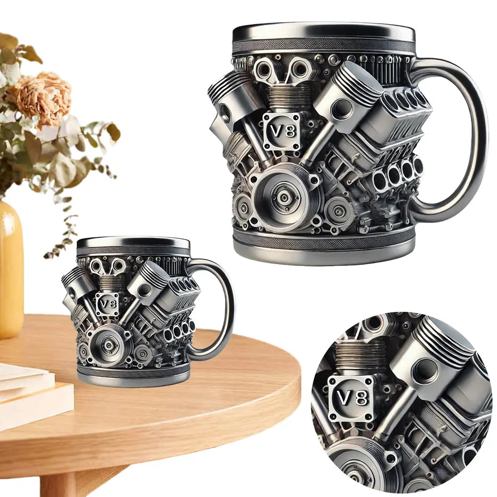 3D Unique Car Engine Coffee Cup
