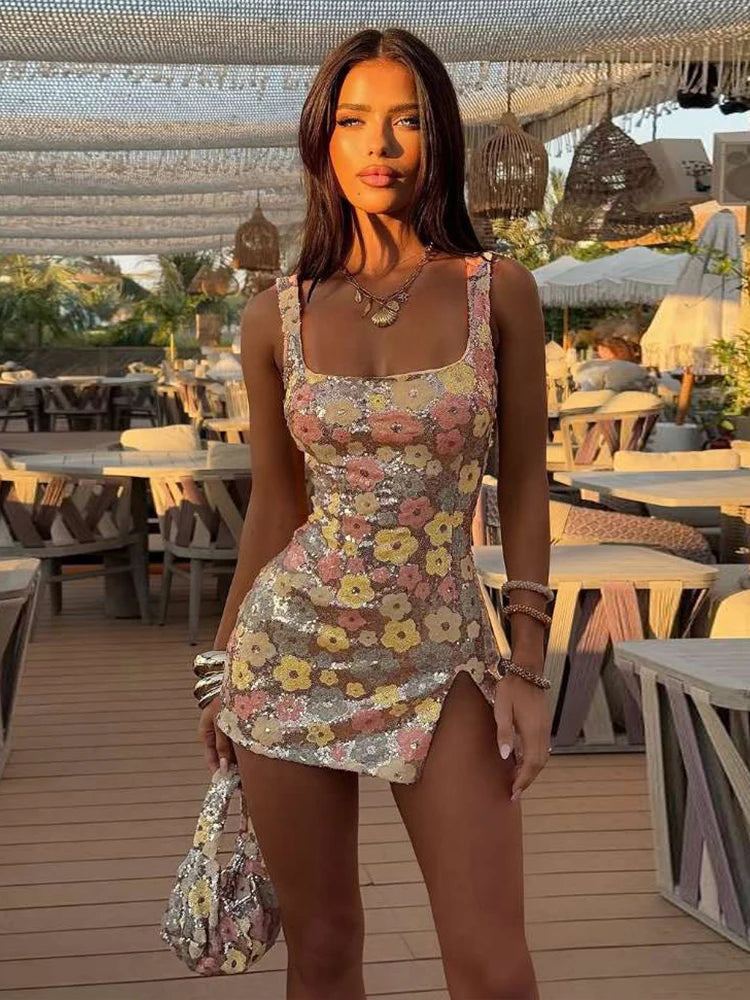 Floral Print Mini Dress