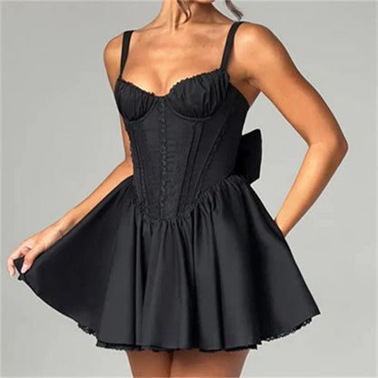 Flowy Bustier Corset Mini Dress