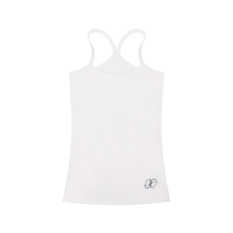 Letter embroidery Long Tank Top