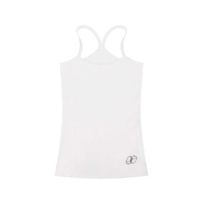Letter embroidery Long Tank Top