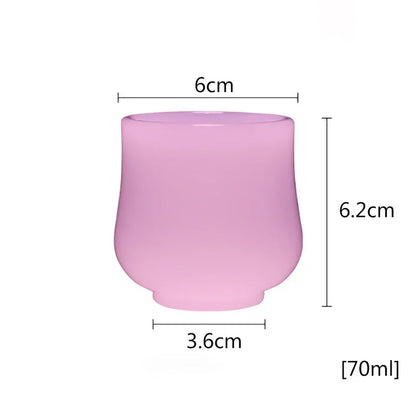 Hibiscus Jade Porcelain Gourd Teacup