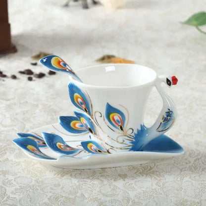Peacock Cup and Saucer