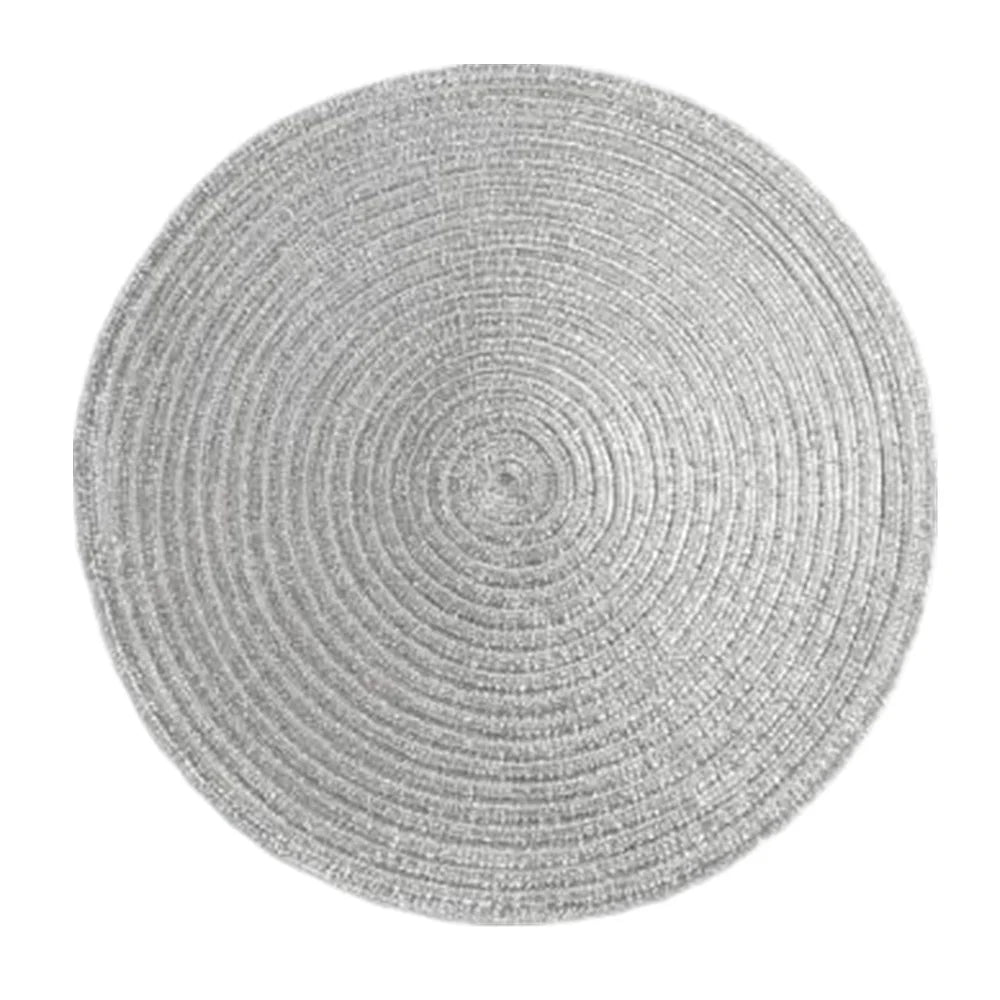 Braided Beige Round Place Mats