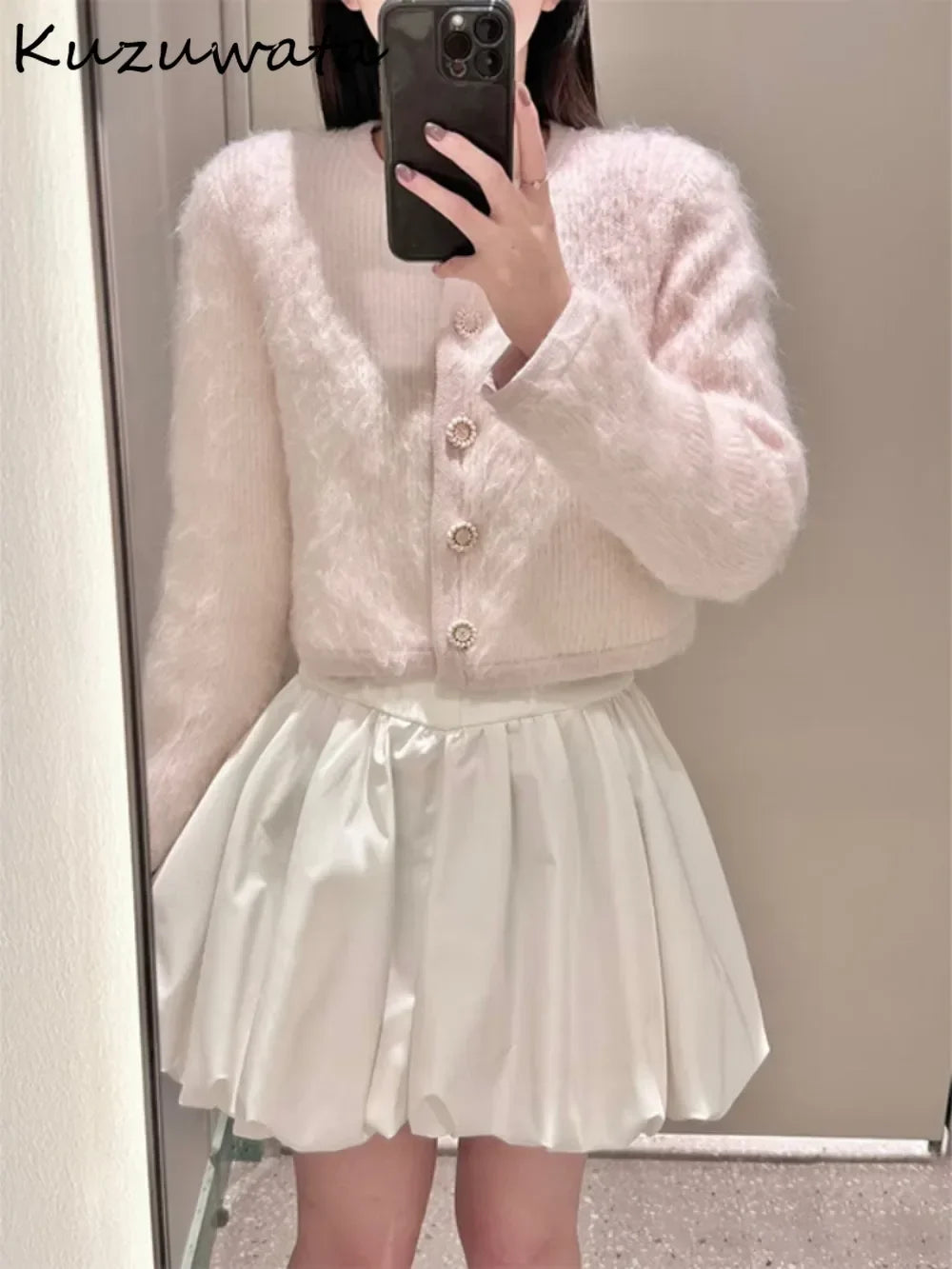 Falda de gala evasé lisa
