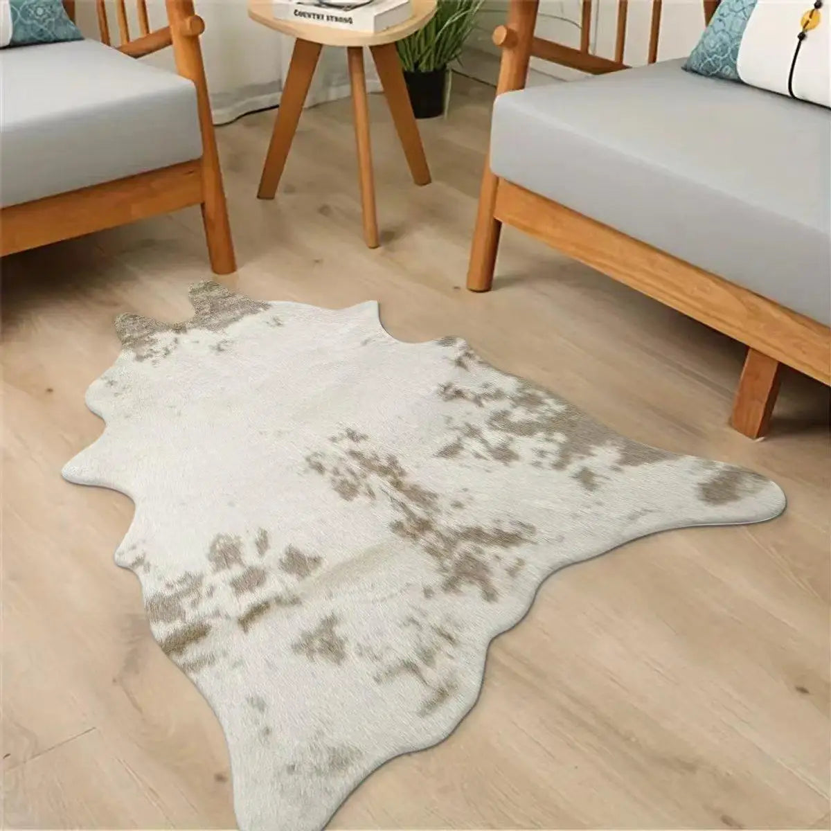 Alfombra con estampado de piel de venado