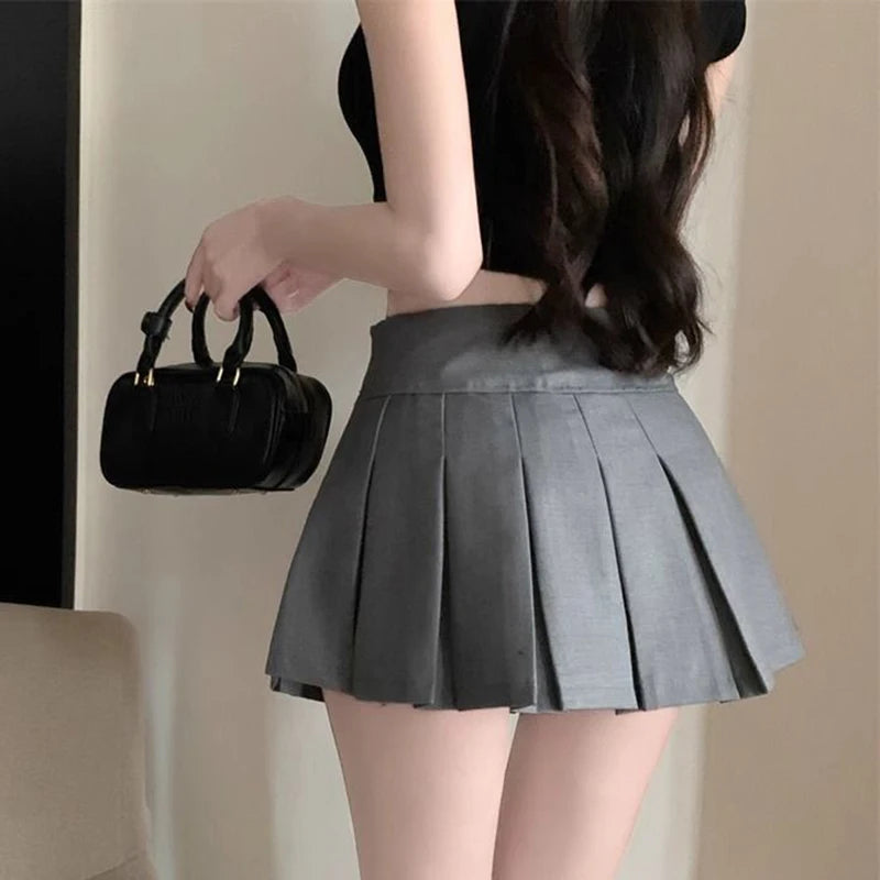 Bow Decor Pleated Mini Skirt