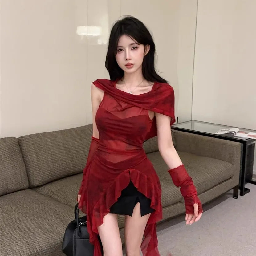 Top transparente de malla