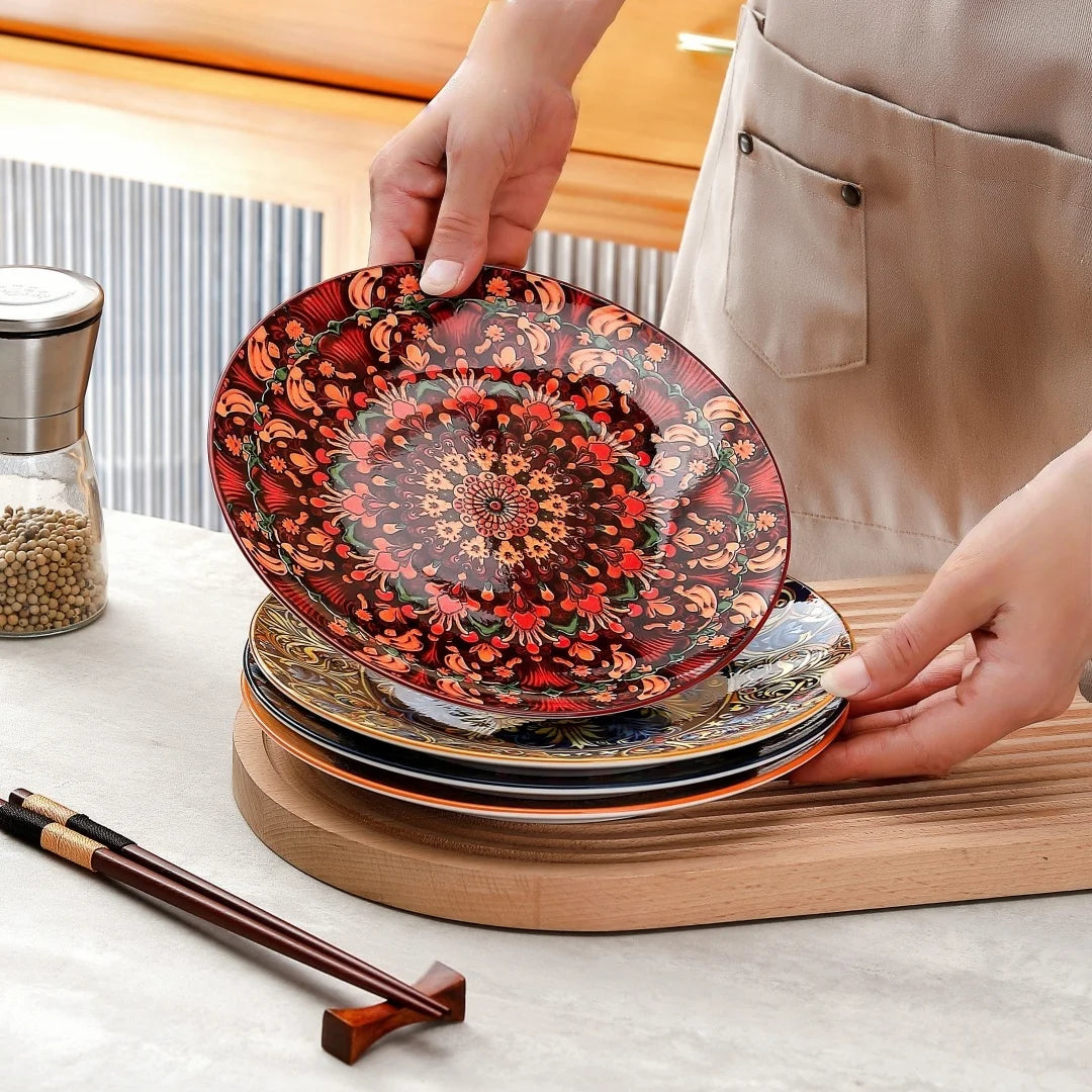 Bohemia ceramic large plate set