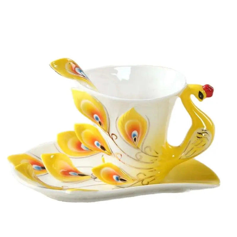 Peacock Cup and Saucer