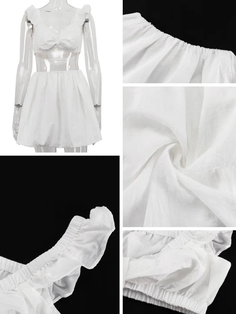 Ruffled Hem Mini Skirt Set