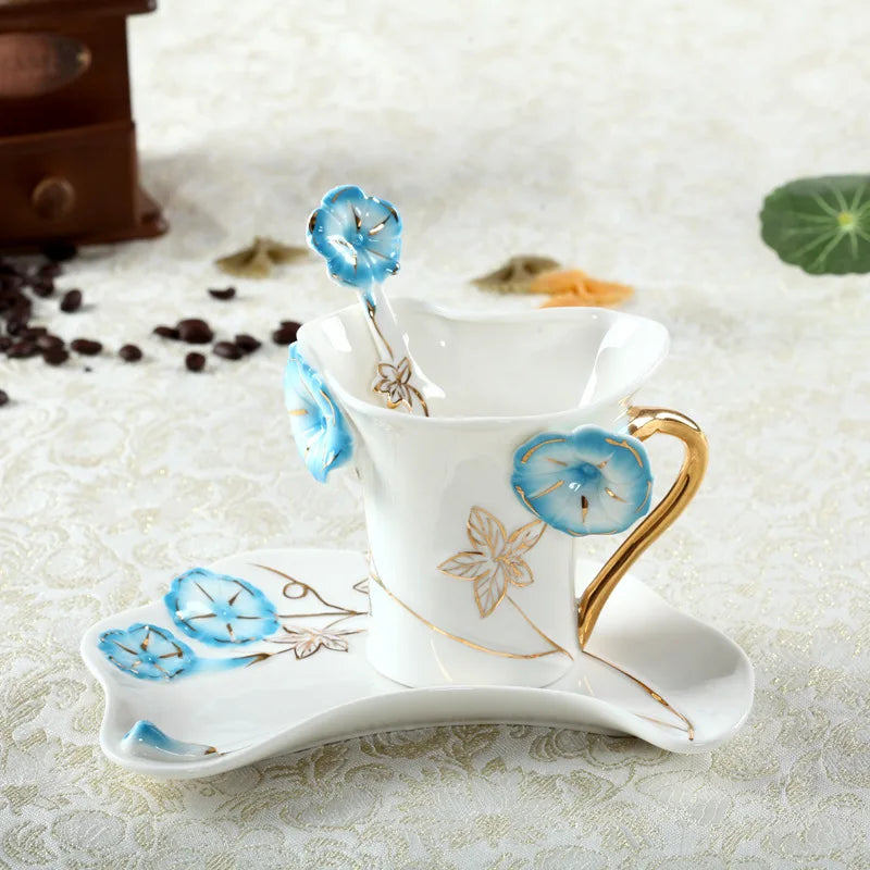 Peacock Cup and Saucer
