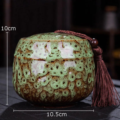 Painted Tea Canister