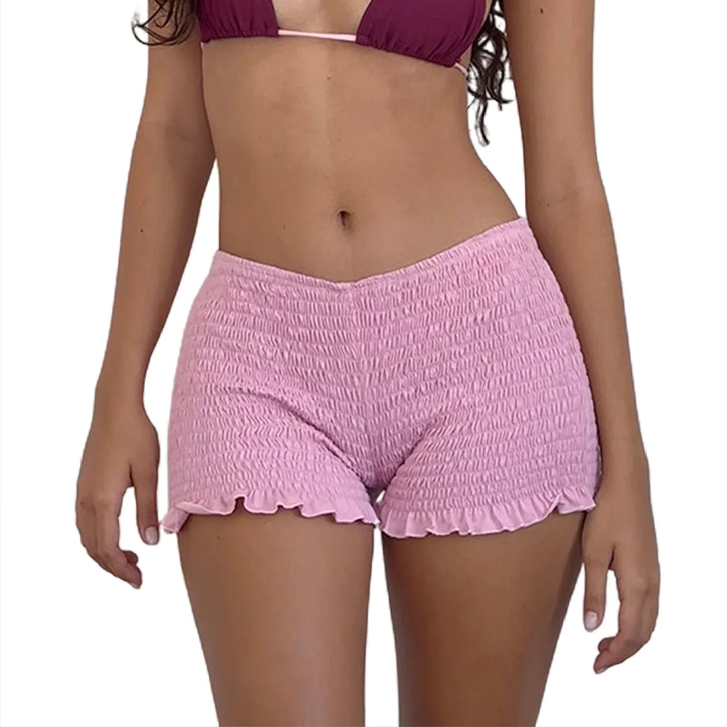 Microshorts con volantes con volantes