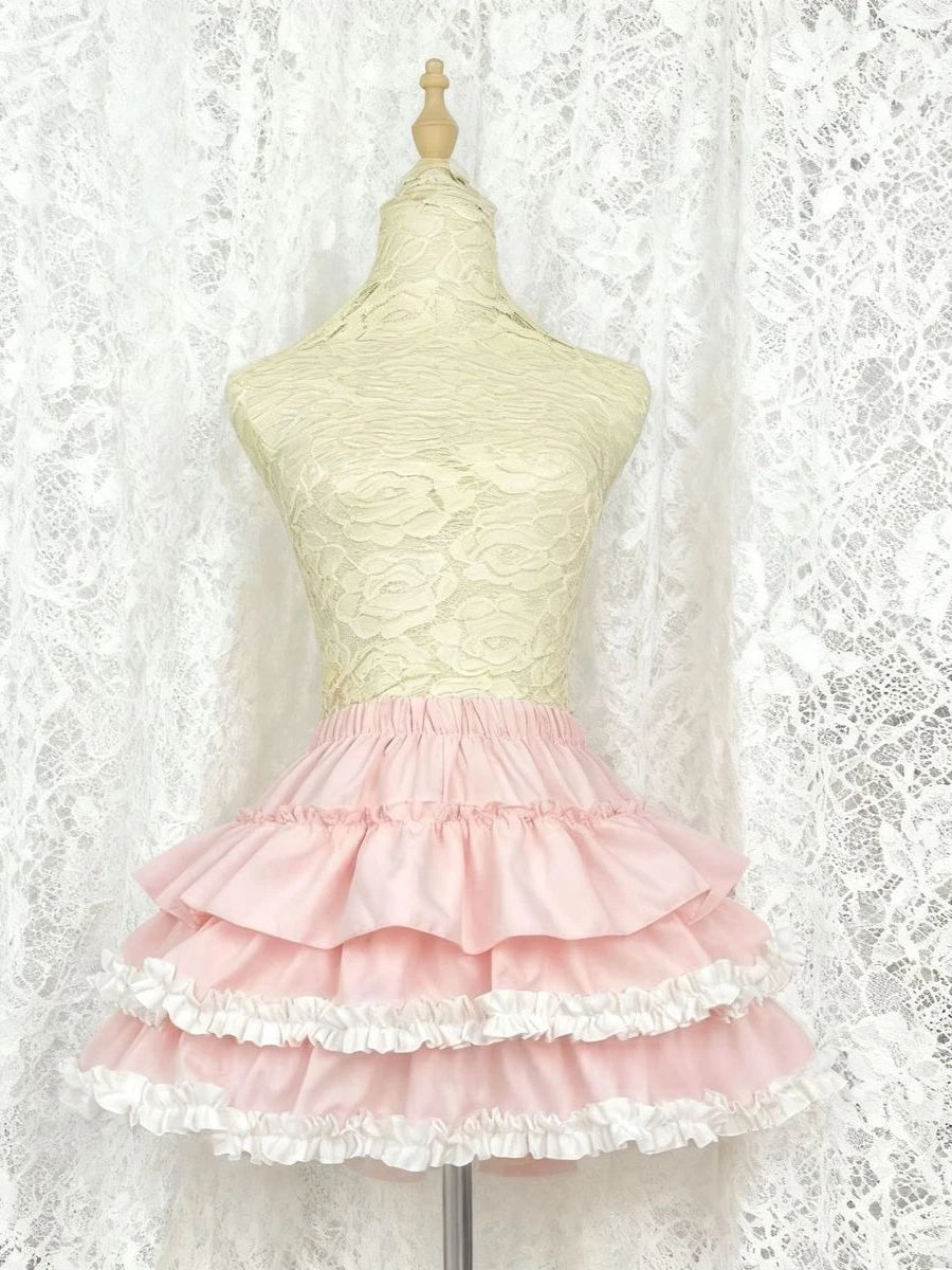 Patchwork High-waist Short Skirt