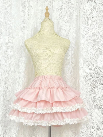 Patchwork High-waist Short Skirt
