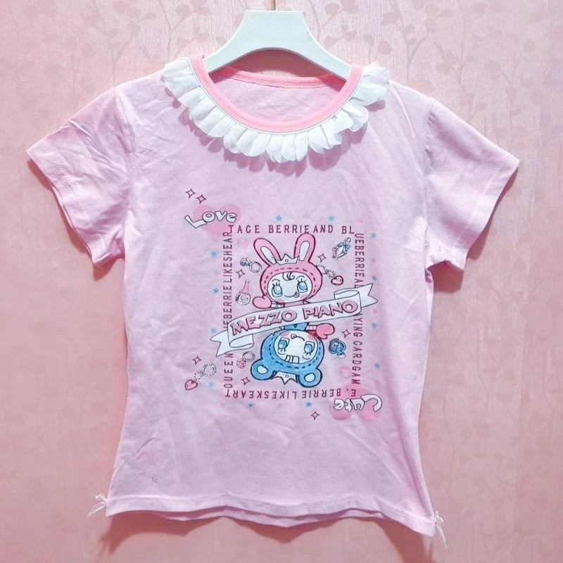 Sweet Kawaii Print Blouse