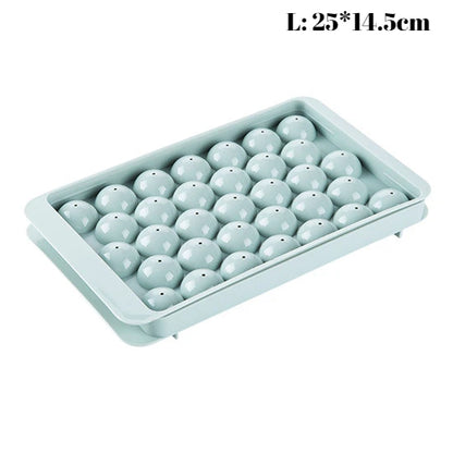 3D Round Ice Cube Tray with Lid