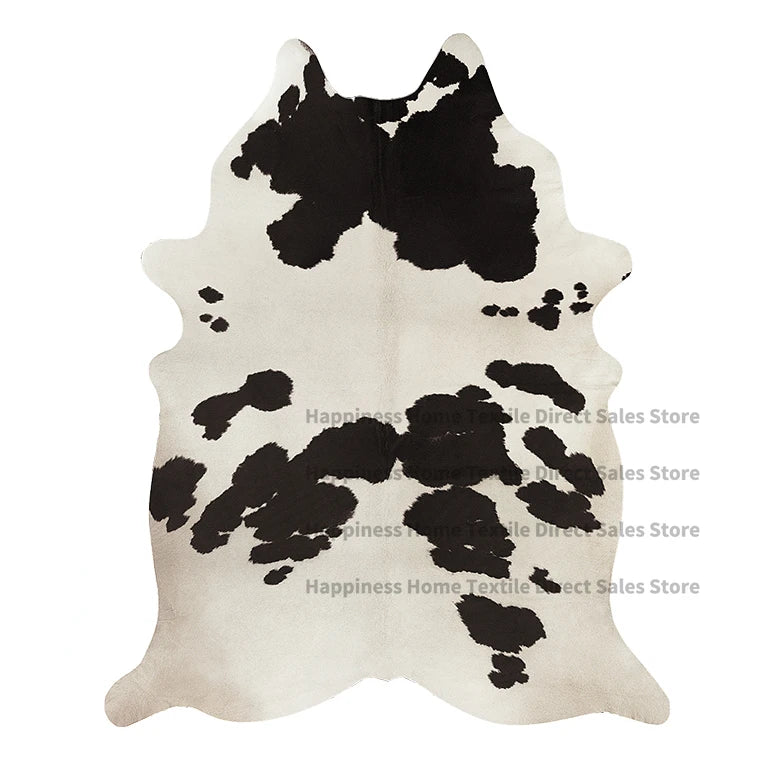 Irregular Faux Cowhide Light Luxury Lounge Rug