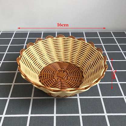 Solid Wood Round Dessert Plate
