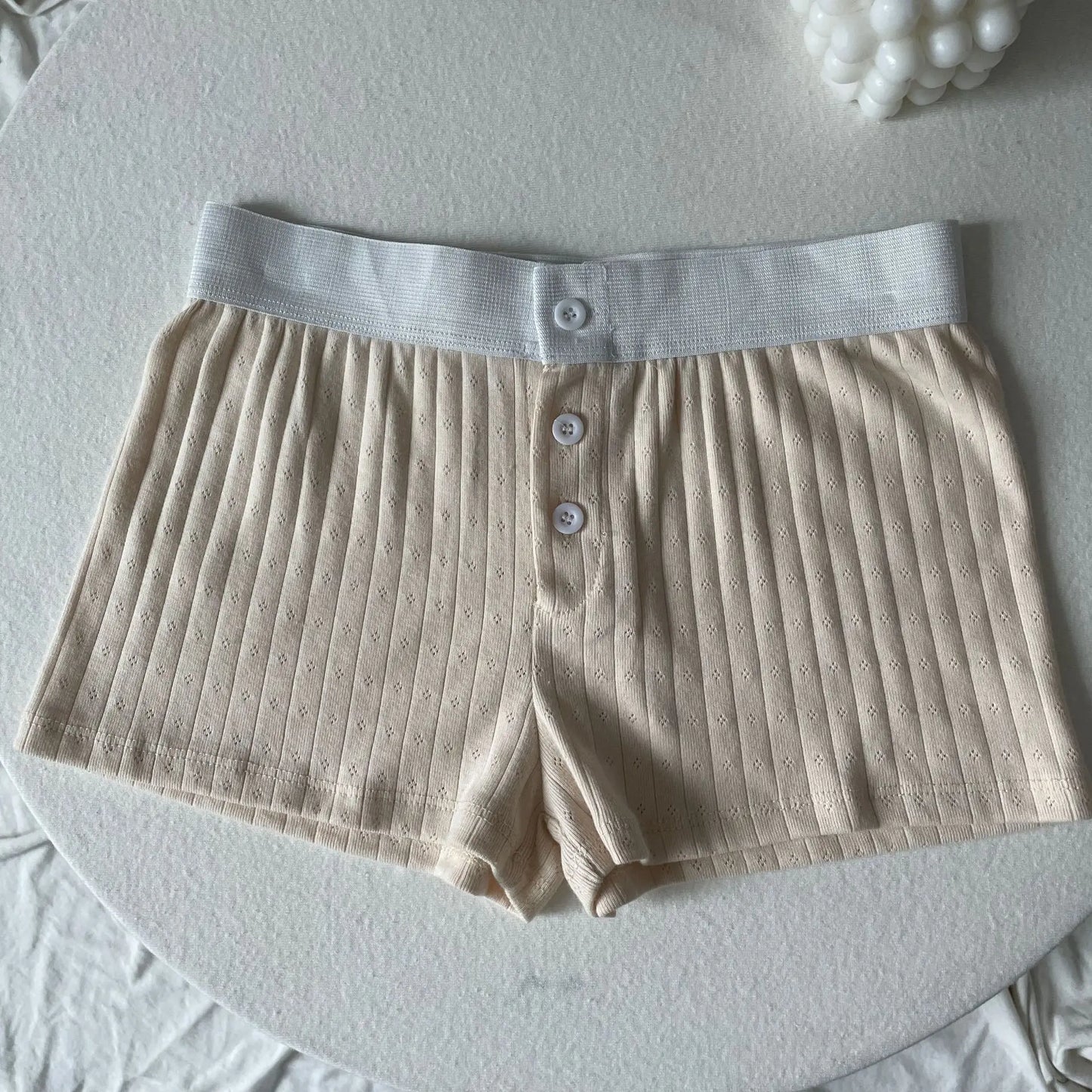 Floral Eyelet Cotton Boy Shorts