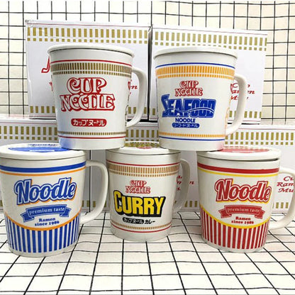 Cup Noodle-shaped Mug with Lid