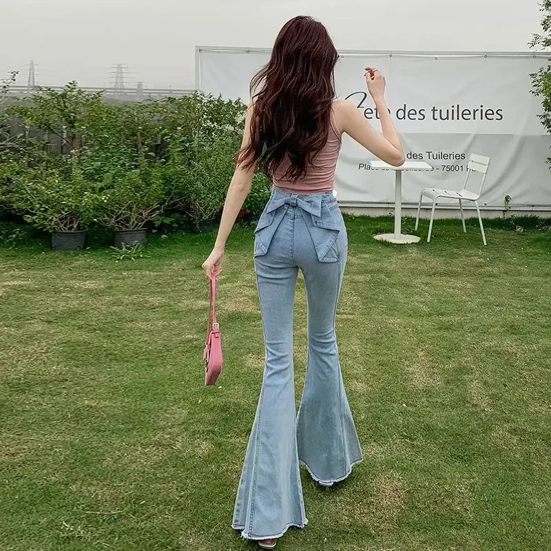 High Waist 3D Bow Knot Jeans