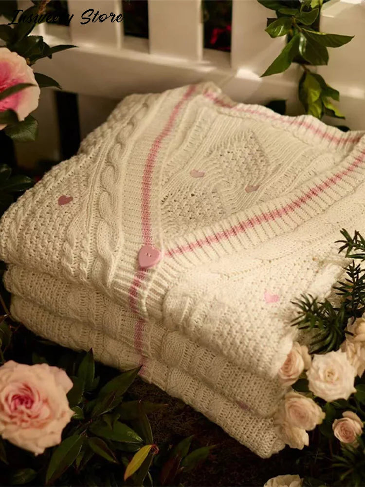 Star Print Knit Cardigan