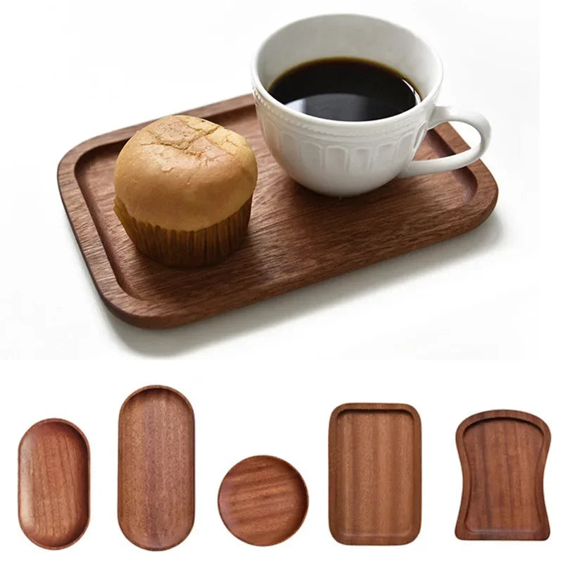 Solid Wood Serving Tray Oval Tea Tray
