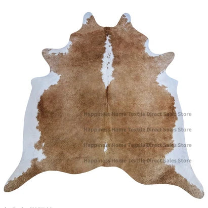 Irregular Faux Cowhide Light Luxury Lounge Rug