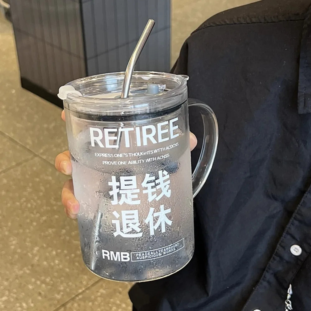 Straw Glass Cup