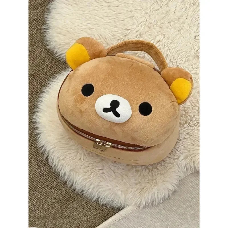 Cute Bear Girl Plush Makeup Storage Bag