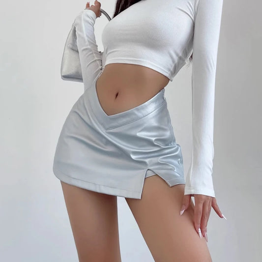 PU Leather Mini Skirt