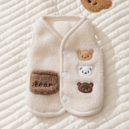 Three Little Bears Embroidered Waistcoat