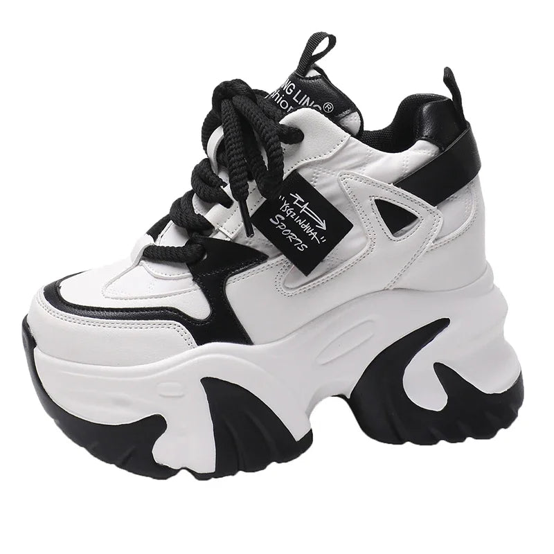 Zapatos con Cordones de Plataforma Alta y Suela Gruesa